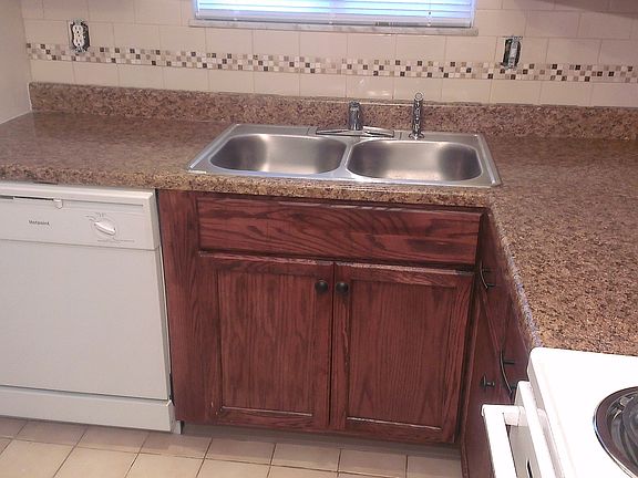 New counters and designer kitchen