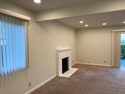 Ornamental fireplace.