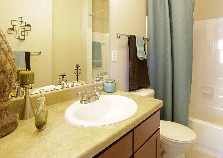 Wide mirrors amd spacious bathrooms for the ultimate shower experience