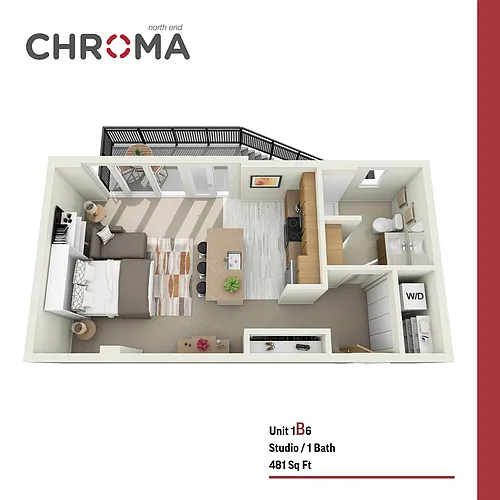 Floor plan 1B6