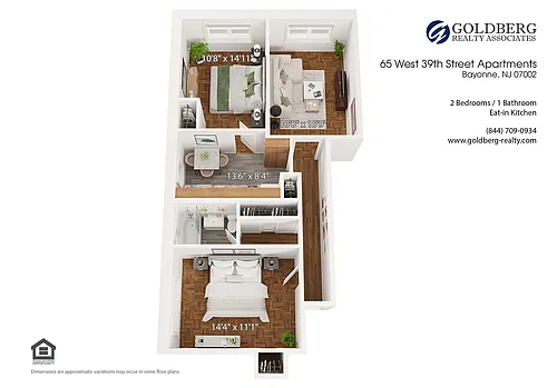 Floor plan Two Bedroom