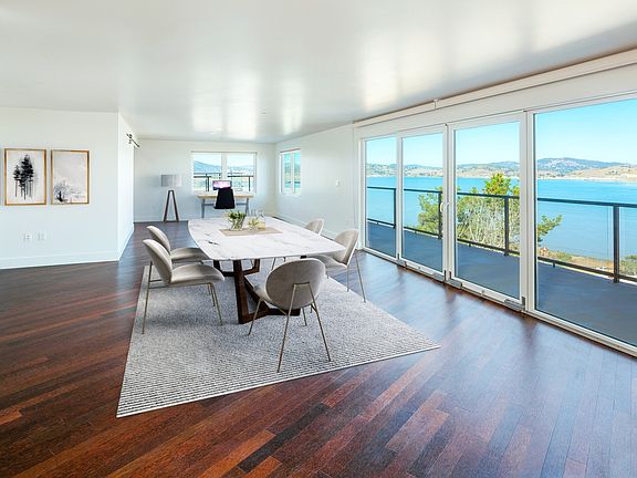 Spacious dining room with natural lighting