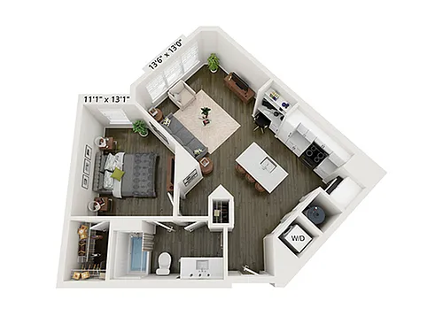 Floor plan 1x1F