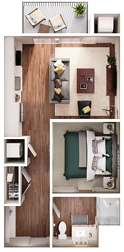 Floor plan Yale (Income Restricted)