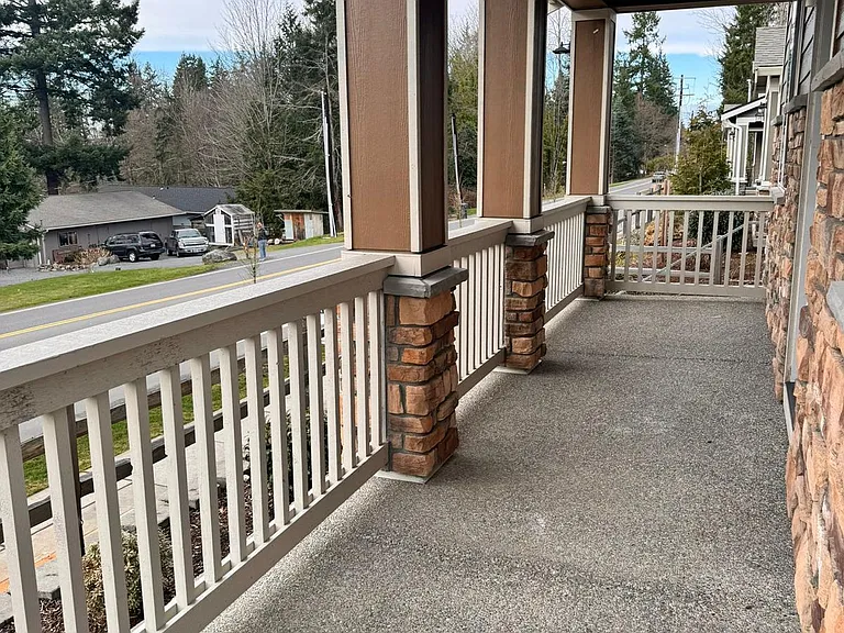 Patio at the back