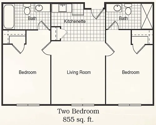 Floor plan 2 Bedroom