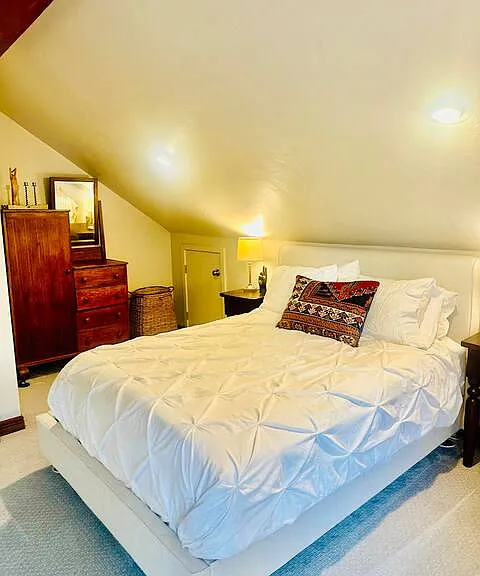 Third Floor Suite with Full Bed, Fireplace, Bathroom and views of Park City Resort.