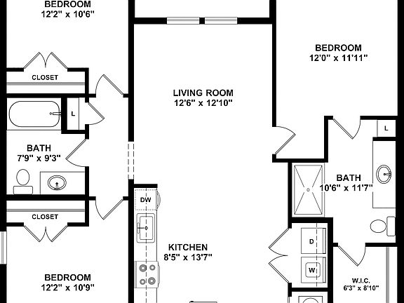 2x2 floorplan