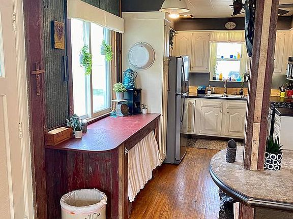 View from dining room into kitchen