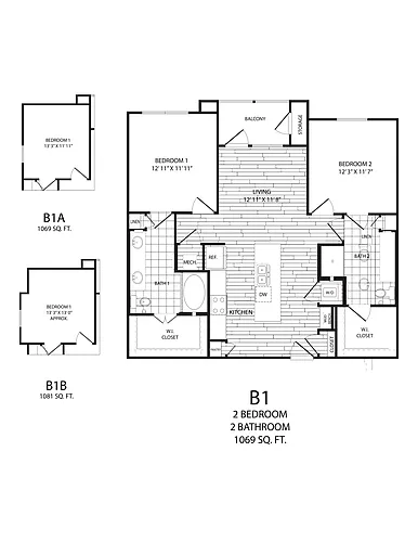 Floor plan B1b
