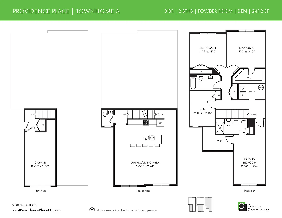 Floor plan $2.32/sq.ft. - Townhome A