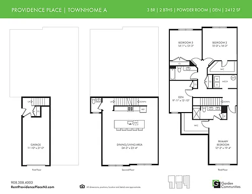 Floor plan $2.32/sq.ft. - Townhome A