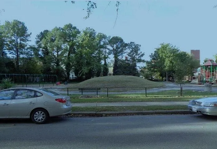 Looking across street