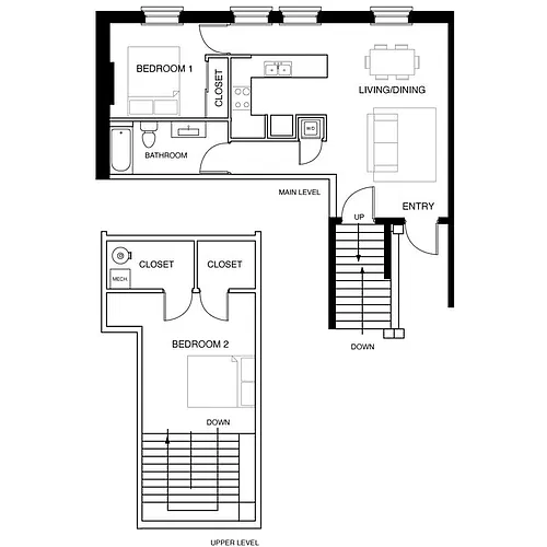 Floor plan 2 Bedroom-A3