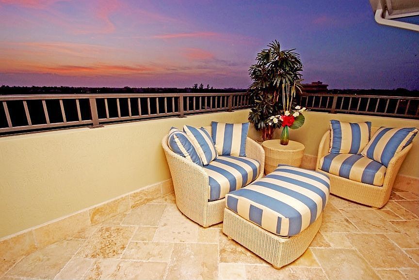 Roof Top Terrace At Sunset