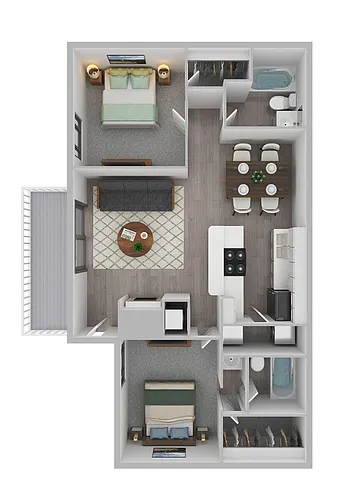 Floor plan Two Bedroom