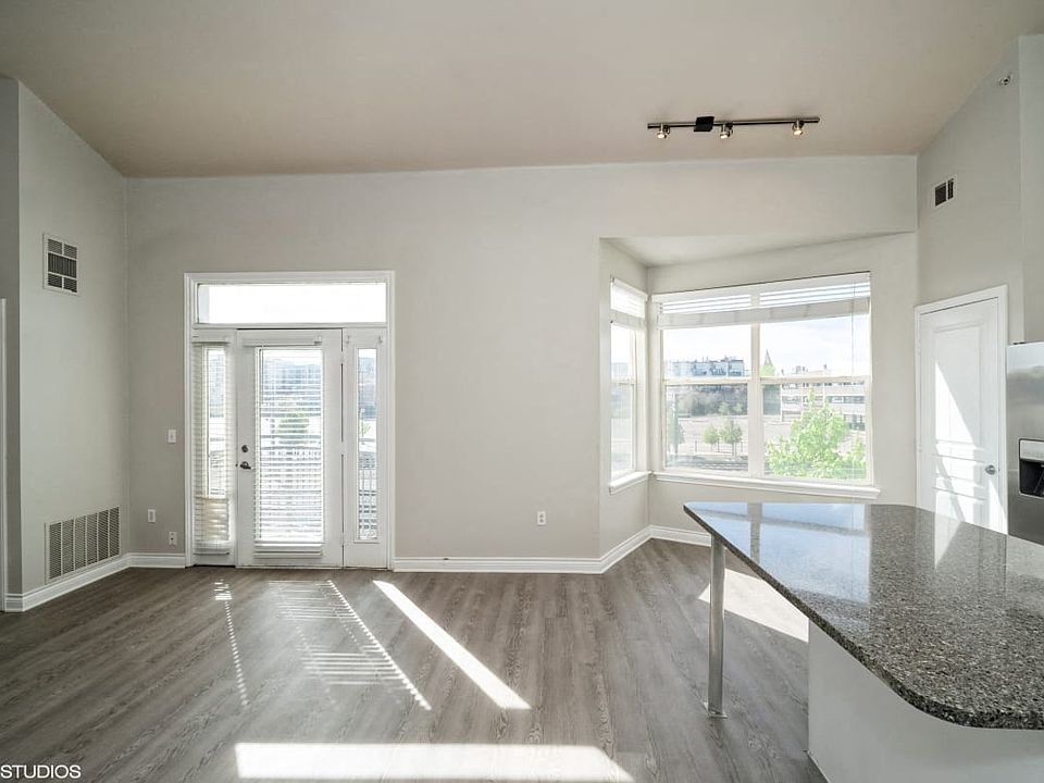 Patio access from living space and kitchen area