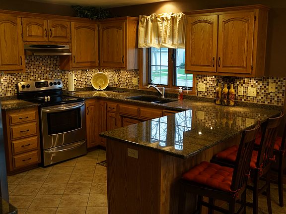 Kitchen with granite & tile