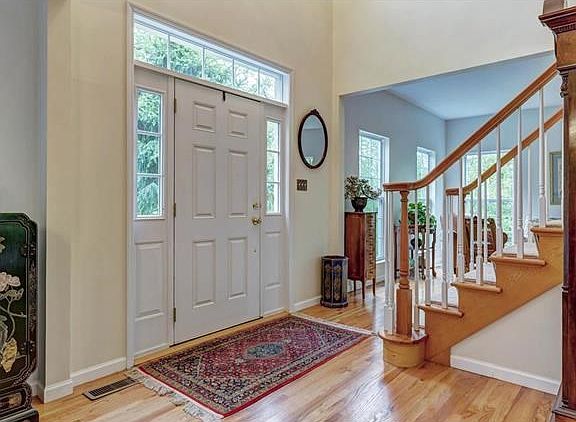 Grand 2 story entryway welcomes you and your guests to this fabulous custom home.