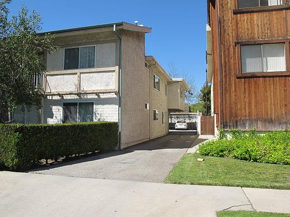 Driveway to gated parking
