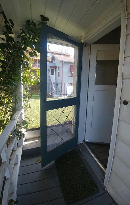 View of front door