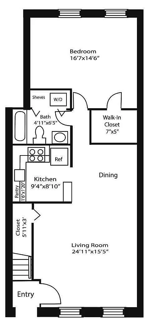Floor plan One Bedroom