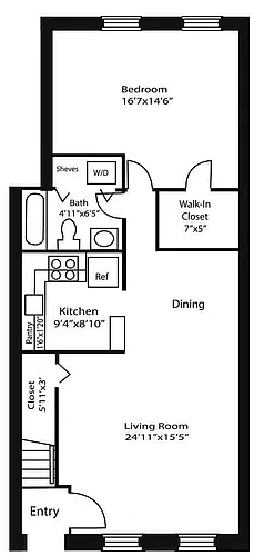 Floor plan One Bedroom