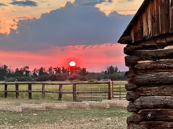 Gorgeous sunset from the barn