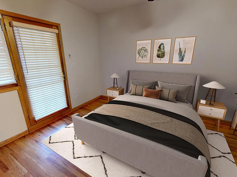 Bedroom 1. This image shows a virtually furnished space. Bedrooms come unfurnished.