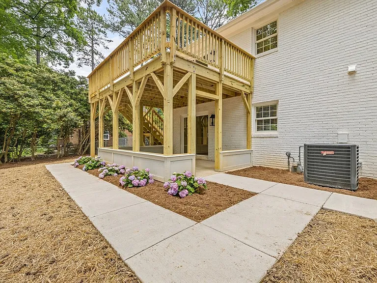 Large Deck off Kitchen, Screened-in porch below