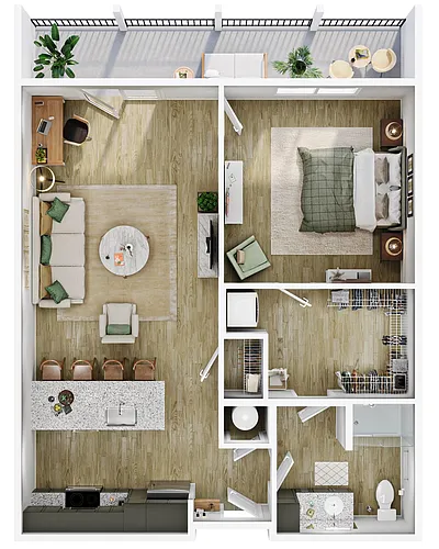 Floor plan 1x1Mikaela