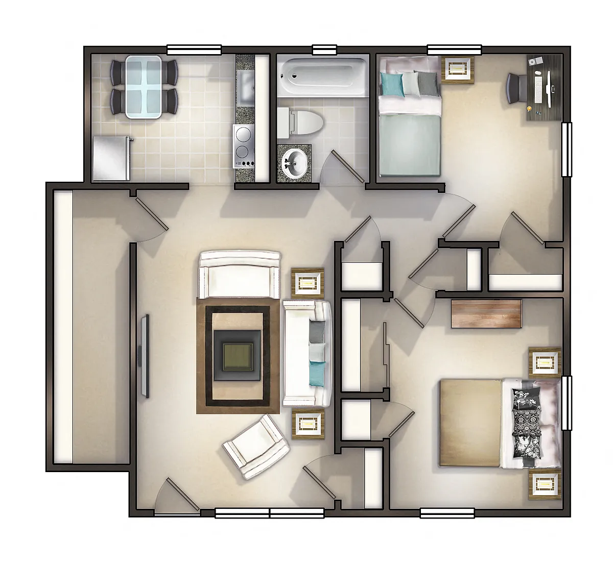 Floor plan 2 Bedroom