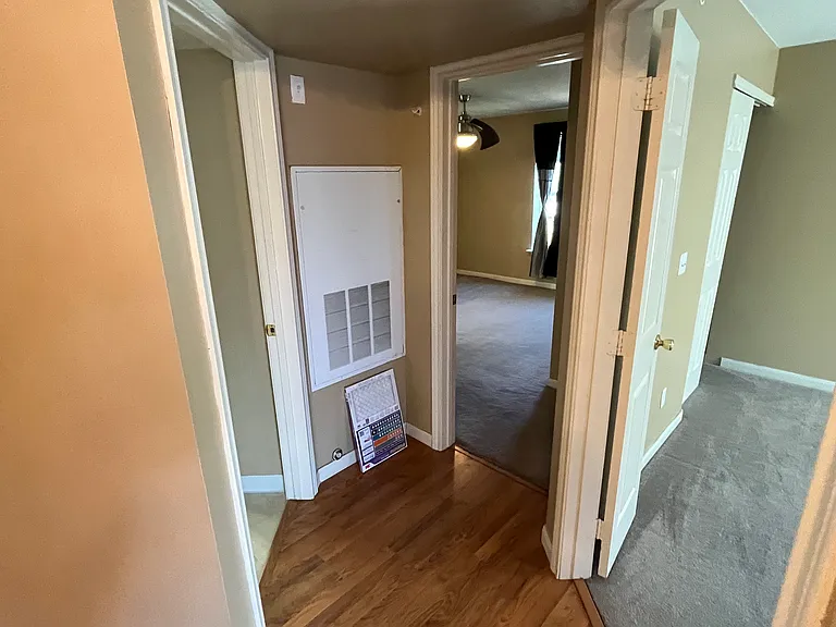Looking to two bedrooms and the bathroom
