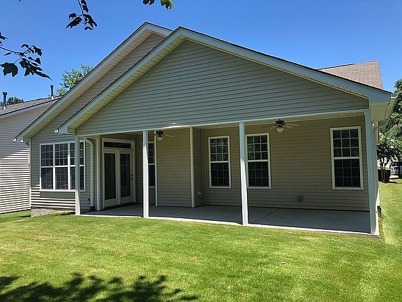 Extended covered back patio.