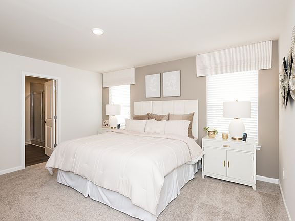 Primary bedroom in the Paisley floorplan at a Meritage Homes community in Atlanta, GA.