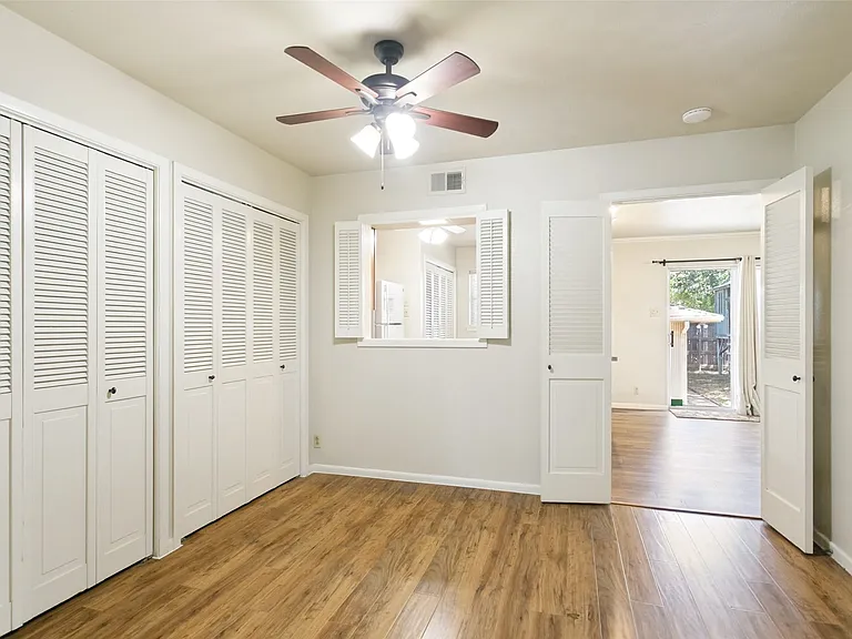 Formal dining room with extra storage closets