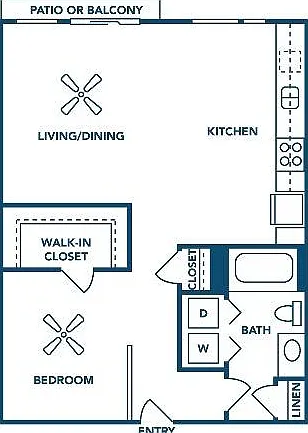 Studio | 1 Bath | 690 SF Studio | 1 Bath | 690 SF