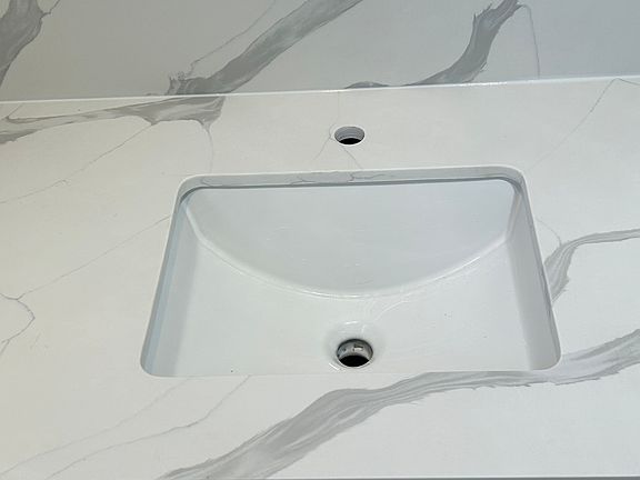 New bathroom sink and countertop in progress