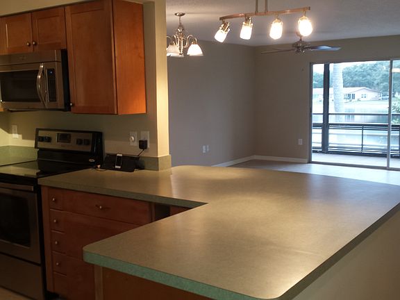 Kitchen opens to living area