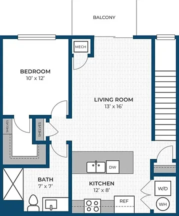 Floor Plan 1BR B | Seasons at Hoffman Estates | Apartments in Hoffman Estates, IL Floor Plan 1BR B | Seasons at Hoffman Estates | Apartments in Hoffman Estates, IL