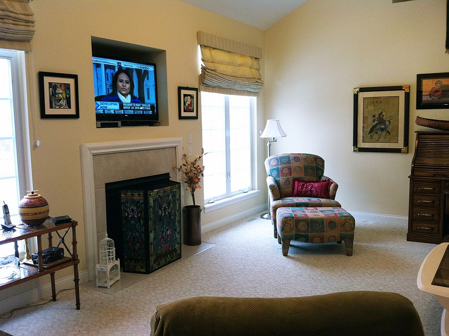 Great room pond view