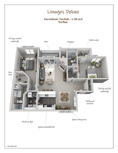 Floor plan Limoges Deluxe