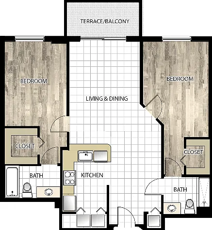 Grand Tower | Unit B2 | 2 bedrooms, 2 bath Grand Tower | Unit B2 | 2 bedrooms, 2 bath