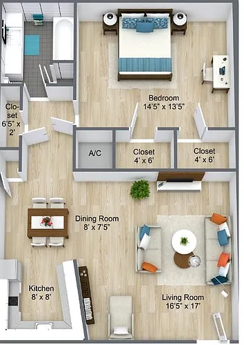 Floor plan One Bedroom