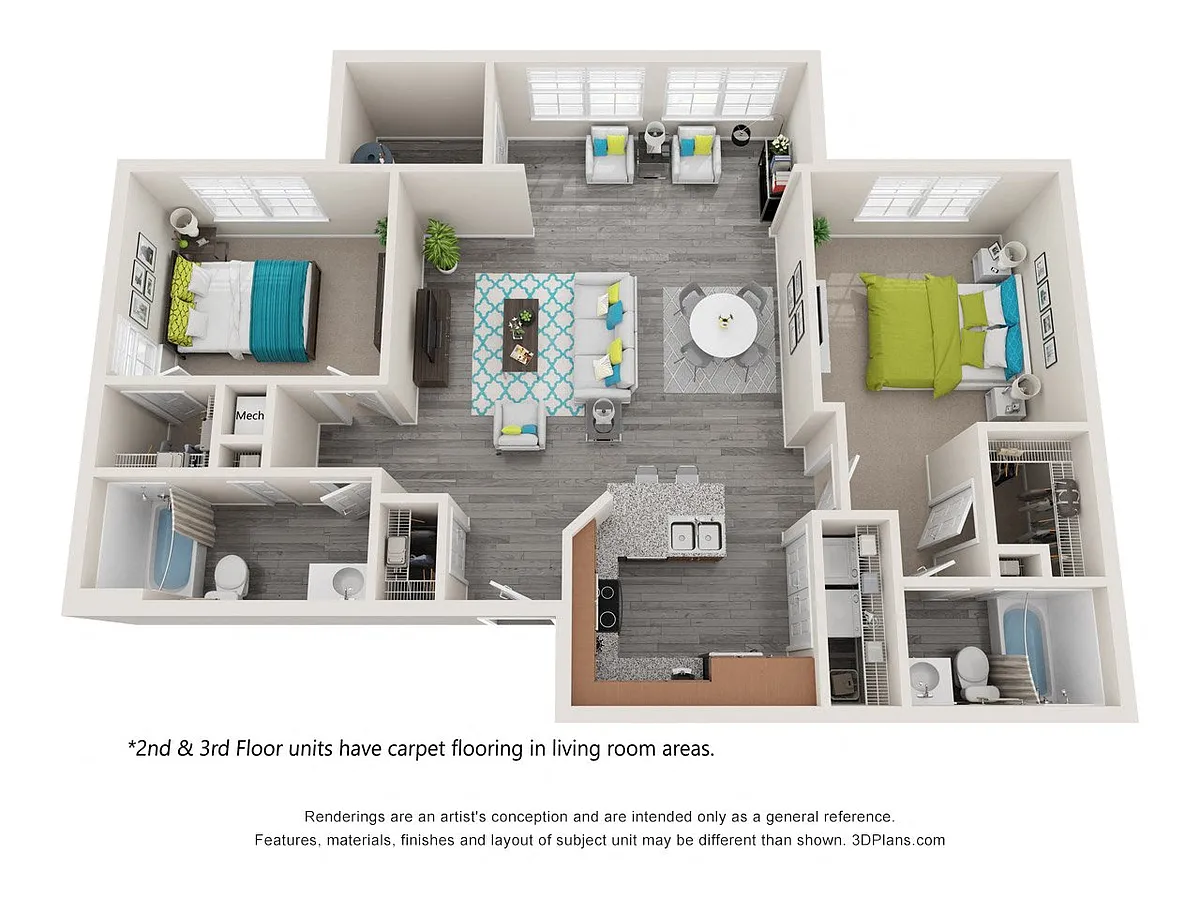 Floor plan Palm Hatteras with Sunroom