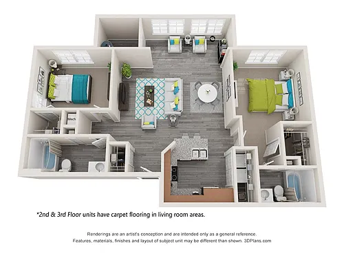 Floor plan Palm Hatteras with Sunroom