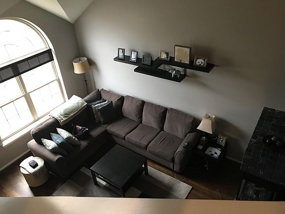 View from second floor to family room below