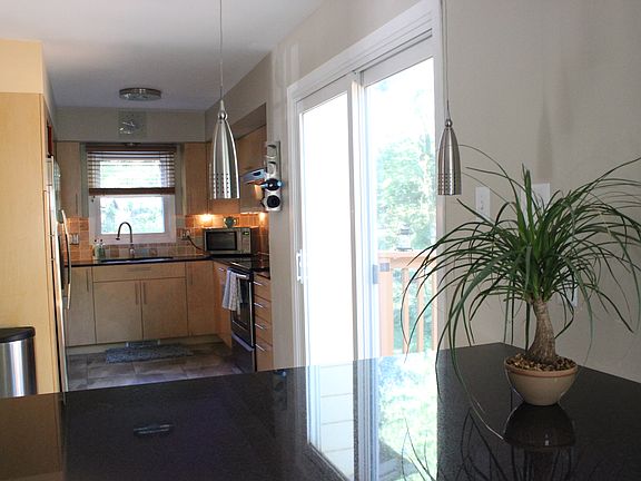 Kitchen and slider to deck