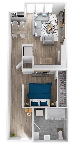 Floor plan 1025: 1 Bedroom A