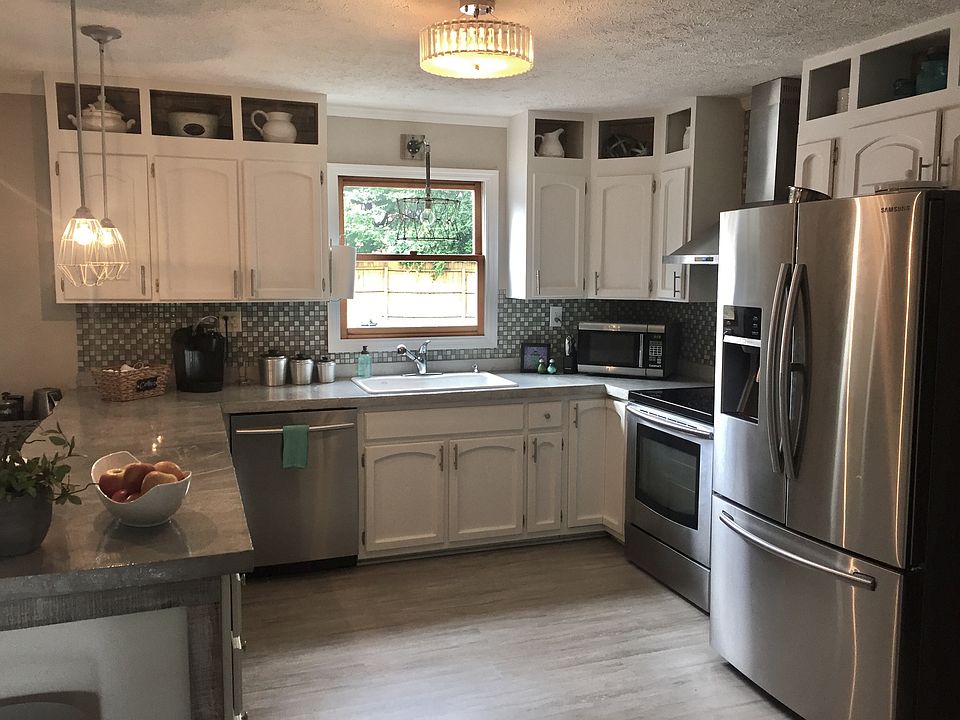 Kitchen opened to den 